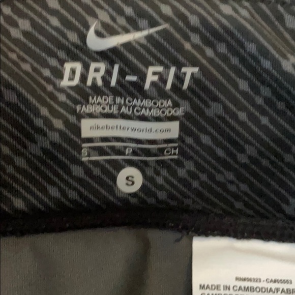 Nike Dri-Fit running capris black & gray small - Picture 7 of 8
